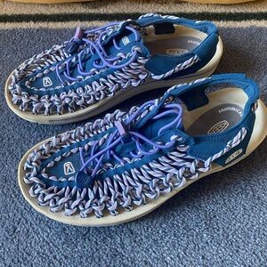 Keen Uneek Technical Blue and Purple Woven Sandals Women’s 7.5